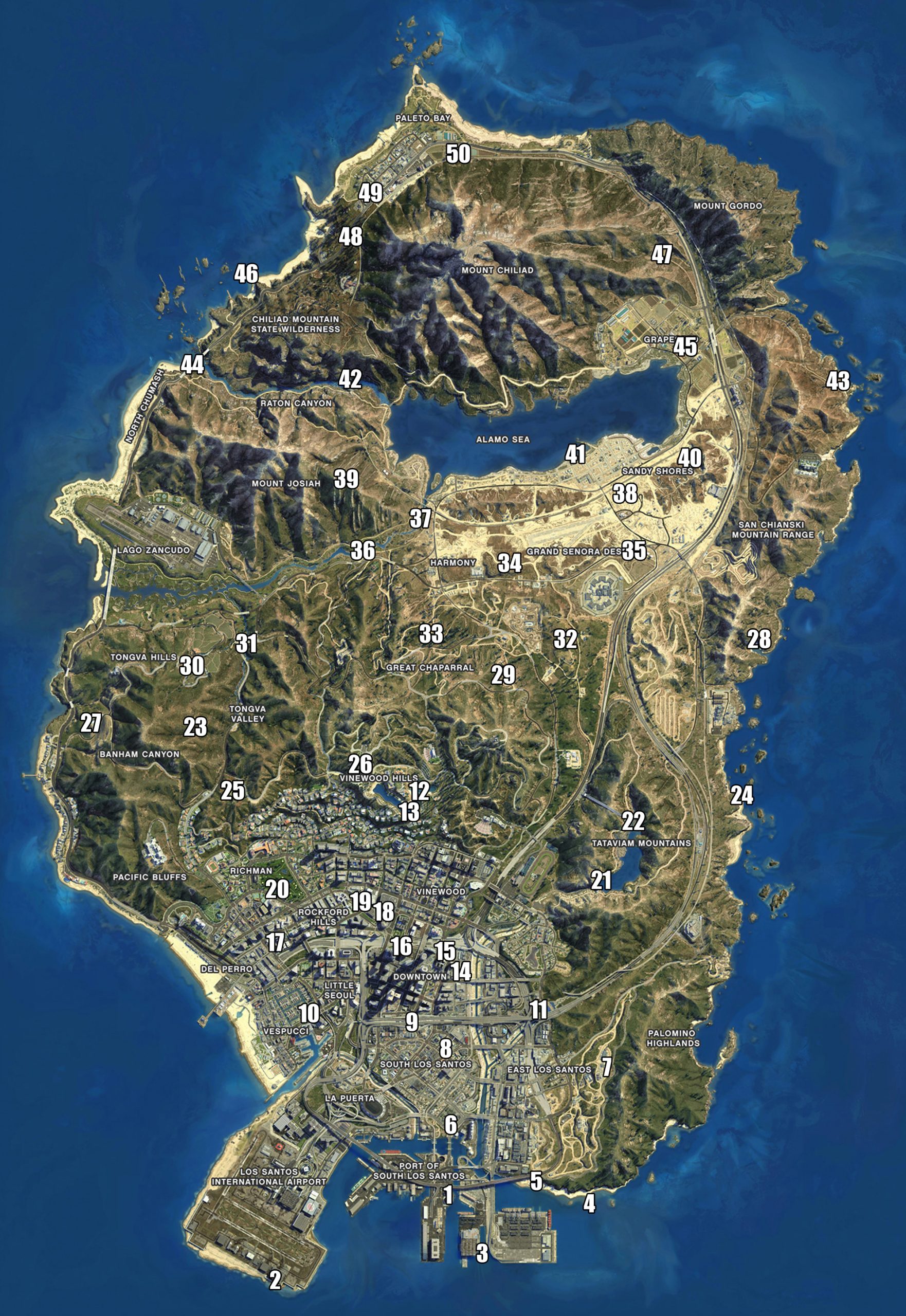 GTA V (5) Spaceship Parts Locations map - Your Games Tracker